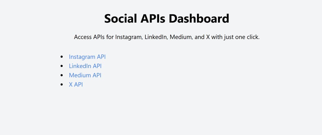 Social Media API